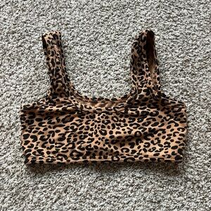 ARQ Leopard print cotton bra top medium